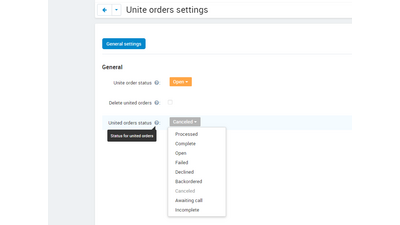 Unite (merge) selected orders into one 1 