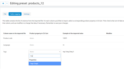 Import/Export product tags  add-on 3 