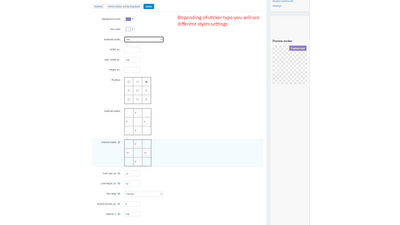 Product stickers (text and graphic) - cs-cart add-on 9 