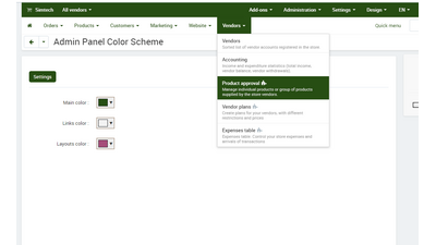 Admin panel color scheme add-on 2 
